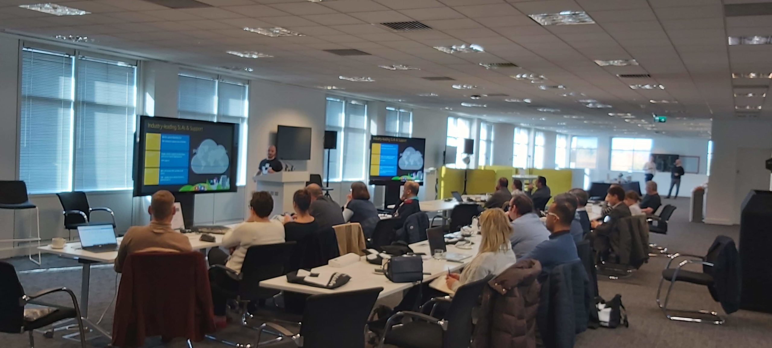 photo of the data transformation workshop at Microsoft Reading