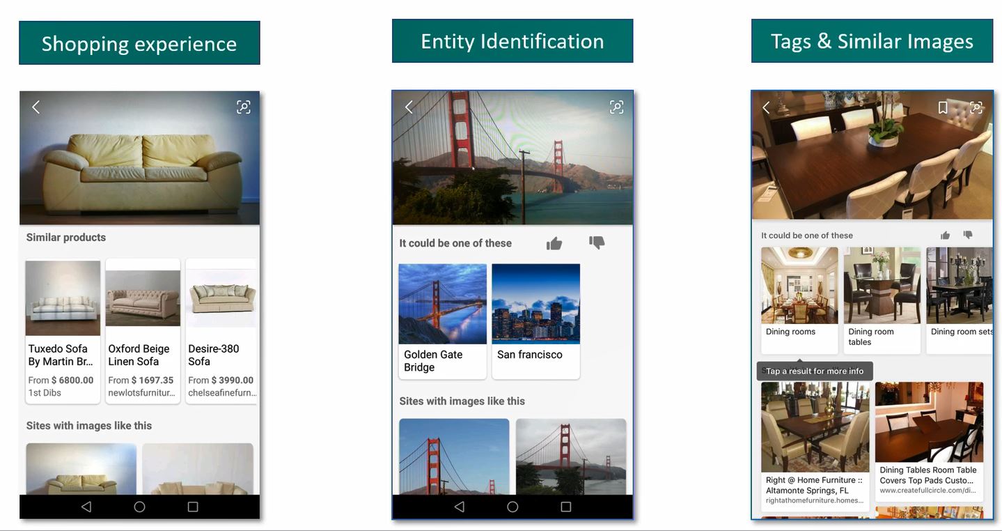 bing homepage images visual search