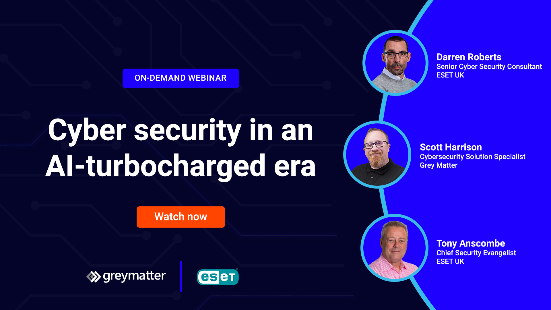 Cyber security in an AI-turbocharged era | On-demand webinar | Grey Matter and ESET