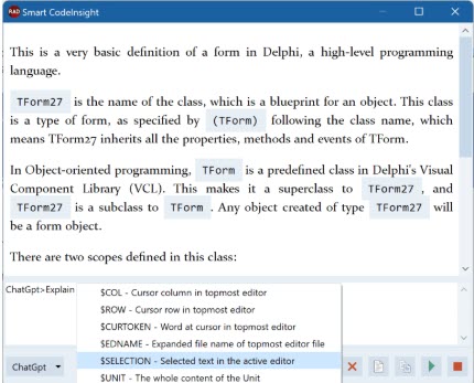 Embarcadero Smart CodeInsight