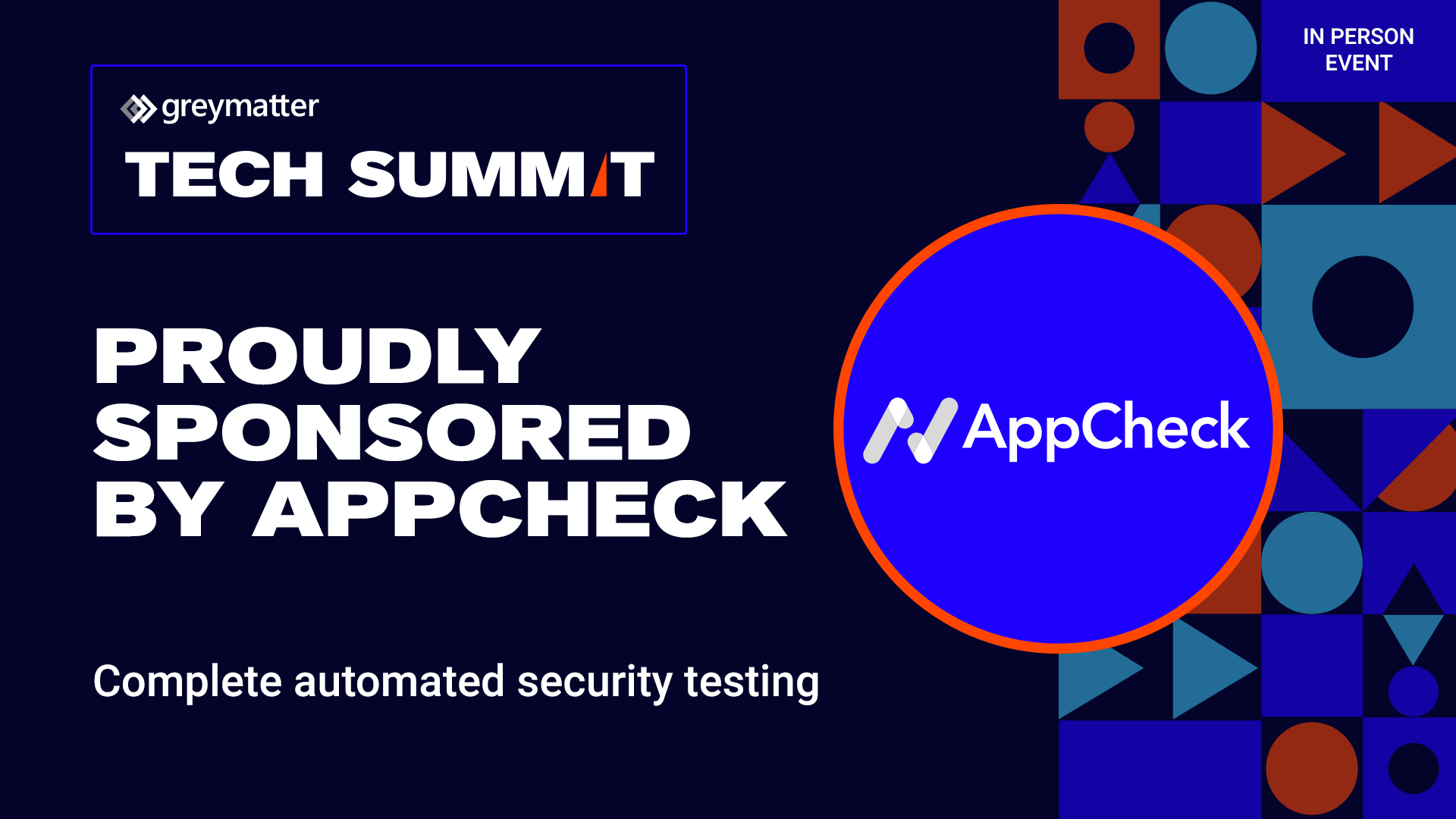 AppCheck sponsors Grey Matter Tech Summit