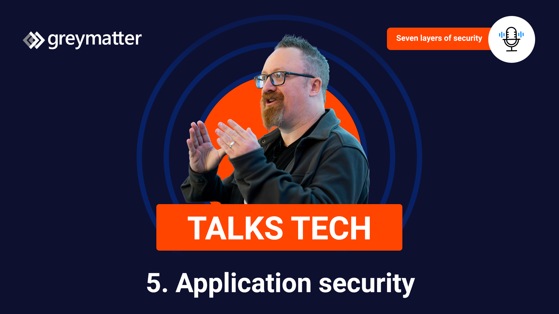 Application security layer - 7 layers of security - podcast miniseries - Grey Matter Talks Tech - hosted by Scott Harrison