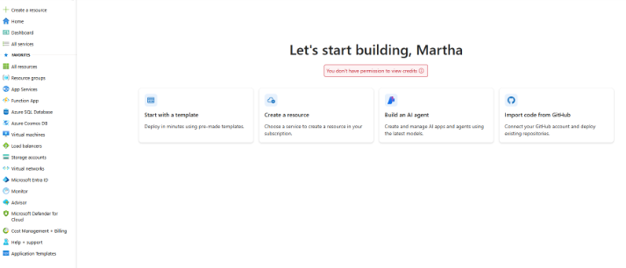 Image of Azure Portal Dashboard